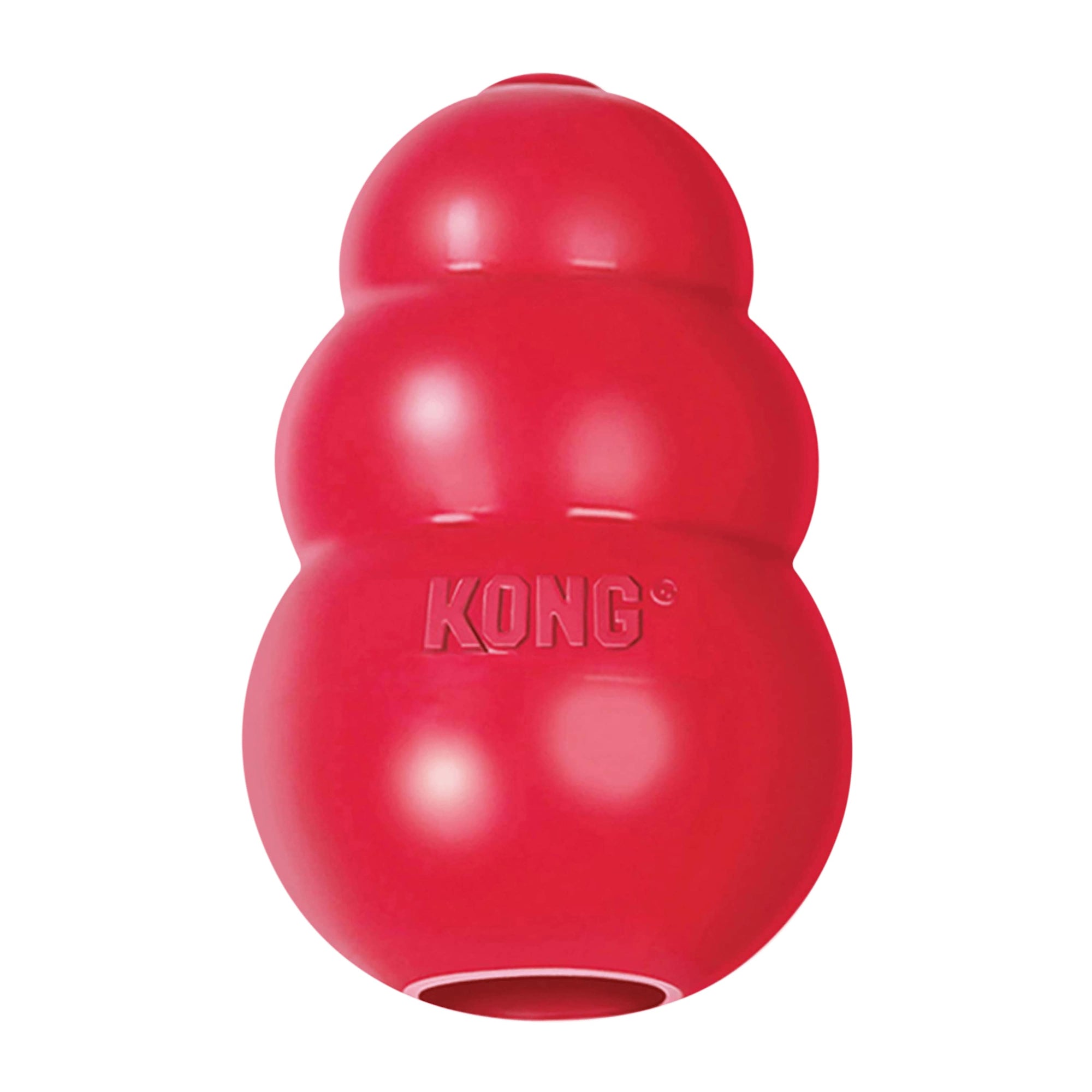 KONG Classic Interactive dog toy. Displayed in red 